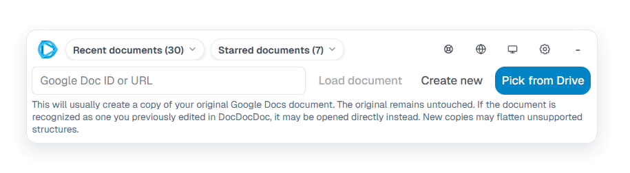 DocDocDoc document API loading screen